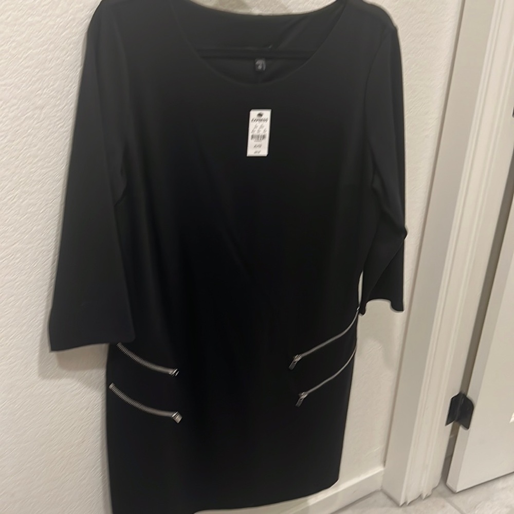 Modern black mini dress. Size XL. New with tags.